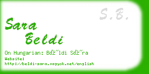 sara beldi business card